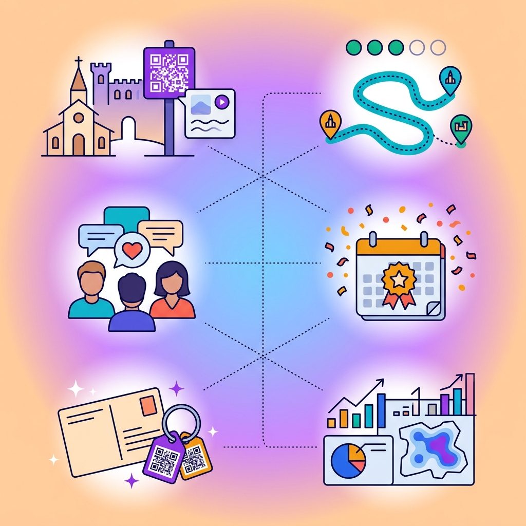 Übersicht der Stadtmarketing-Plattform-Funktionen
