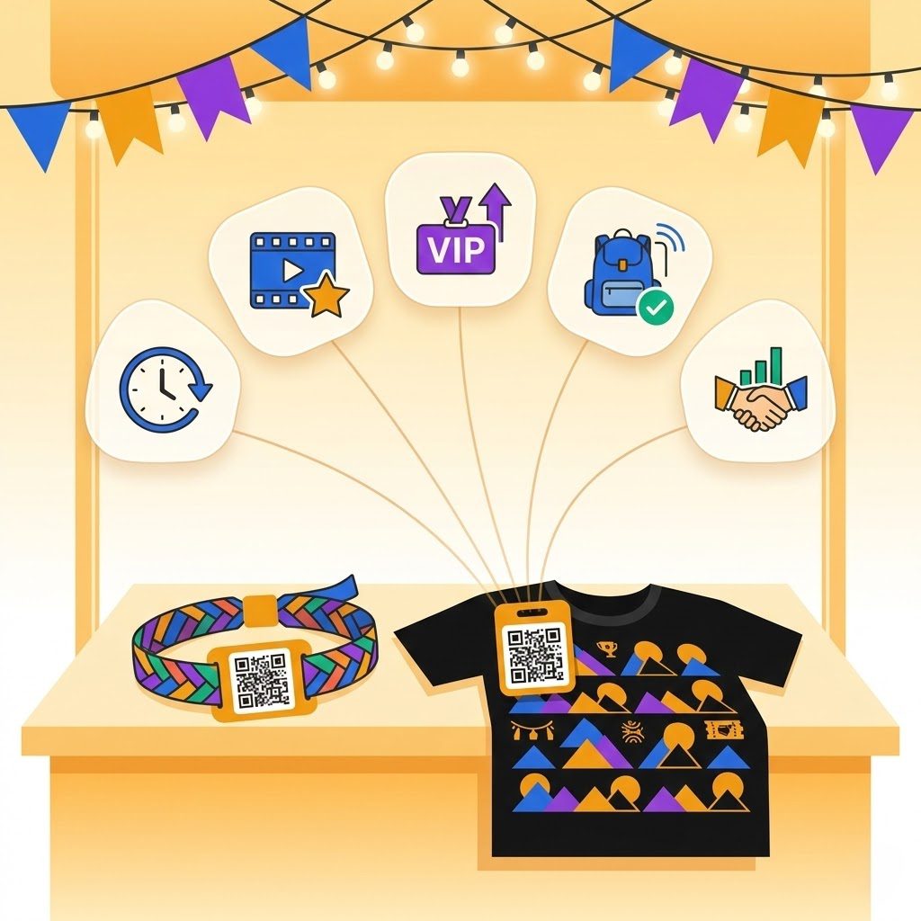 Festival-Merchandise mit QR-Code-Funktionen