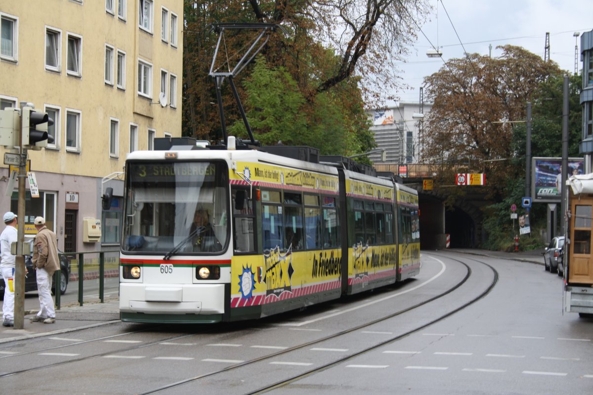 Straßenbahn 3: Hauptbahnhof => Königsbrunn Zentrum