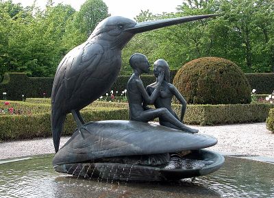 Vogelbrunnen mit der Muschel