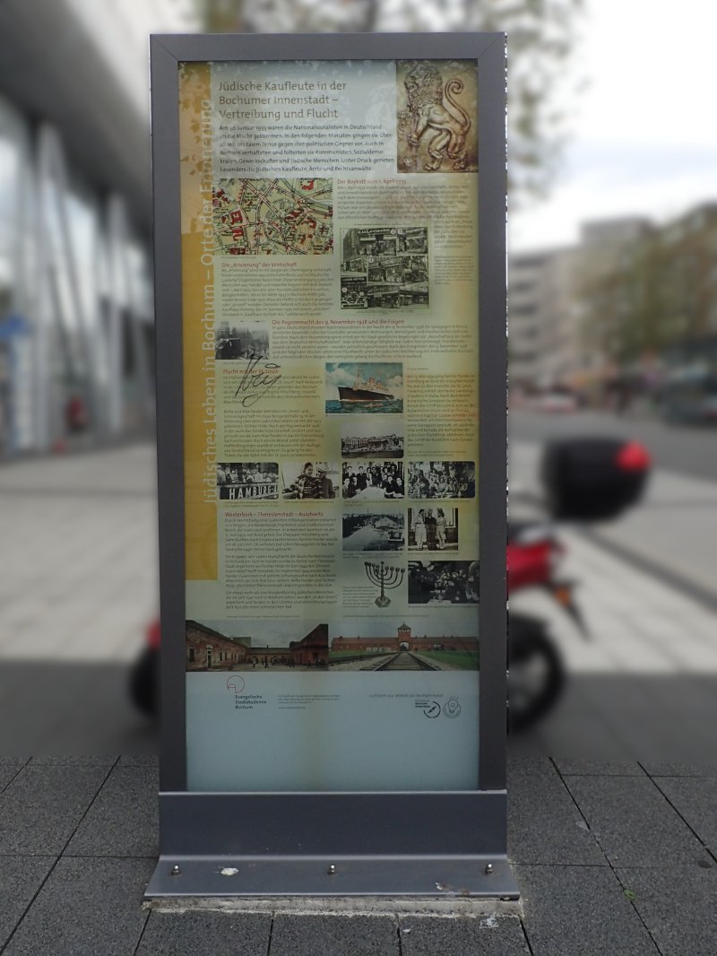 Jüdische Kaufleute in Bochum - Überblick / Jüdische Kaufleute in der Bochumer Innenstadt - Vertreibung und Flucht