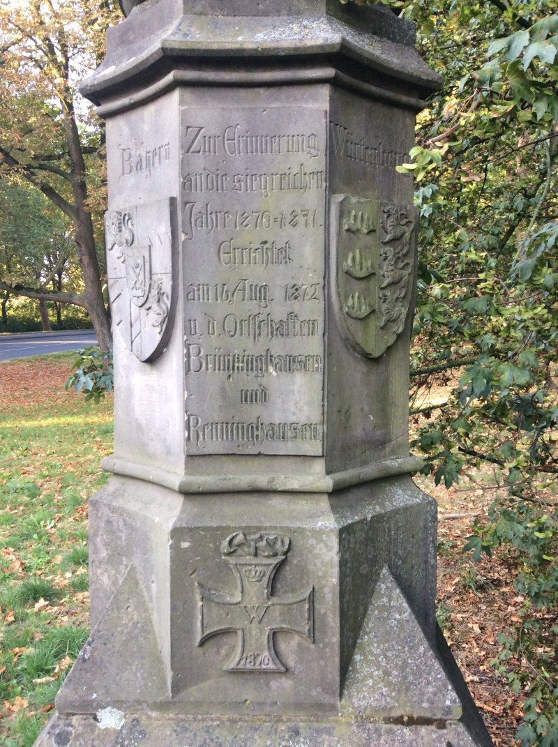 Kriegerdenkmal in Brünninghausen, Gefallene 1870-1871