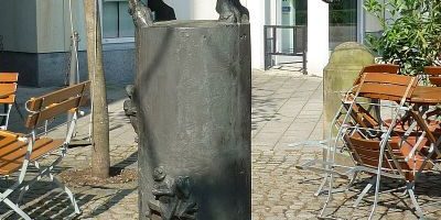 Old goat on a column
