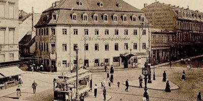 Figur vom zerstörten Trompeterschlösschen