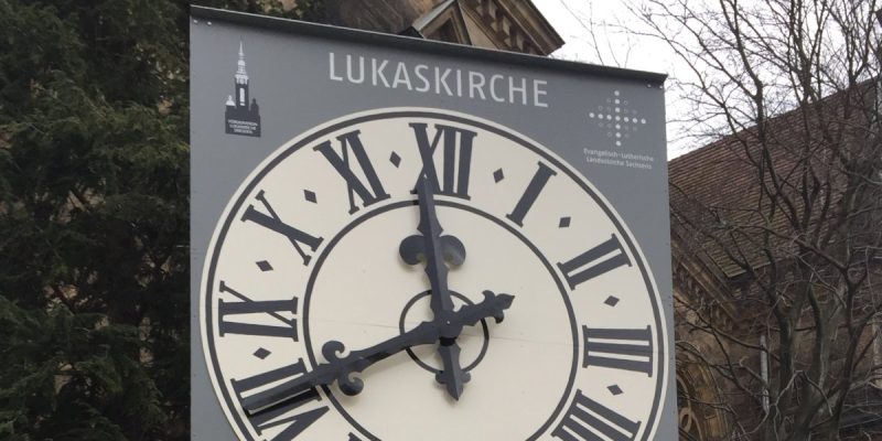 Zifferblatt Lukaskirchturm