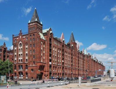 Speicherstadt und Chilehaus mit dem Kontorhausviertel