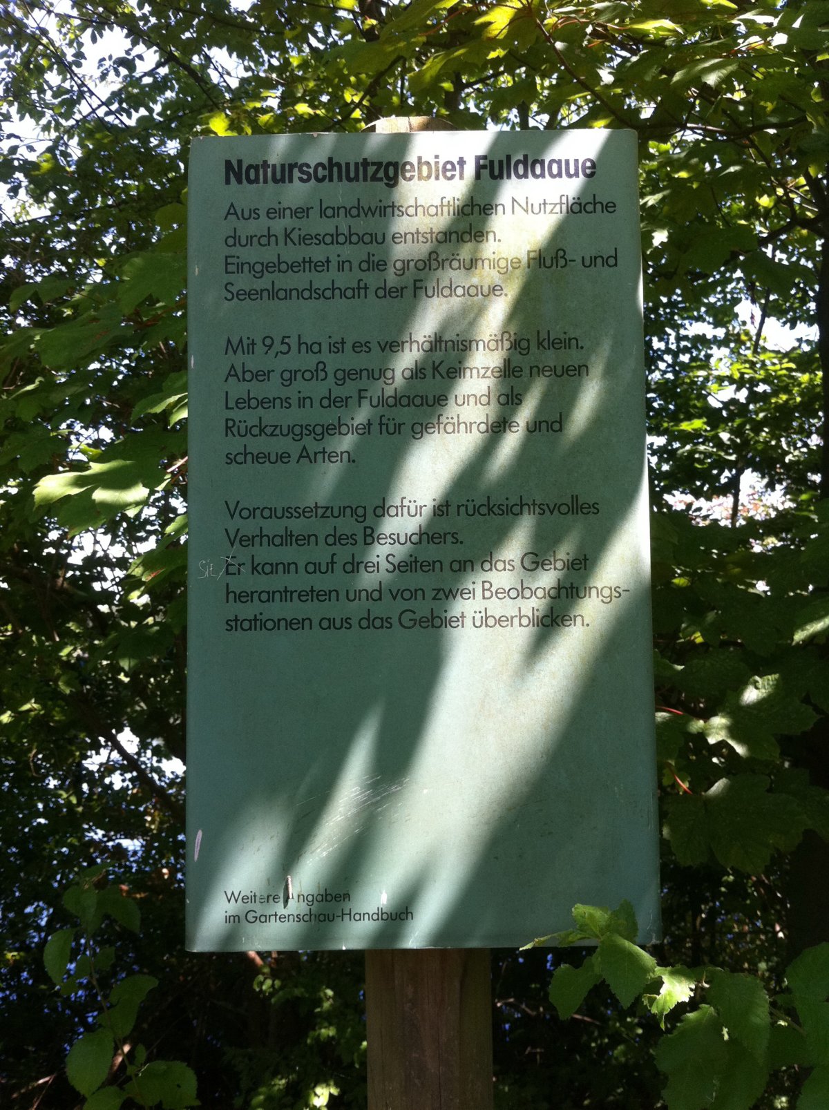 Naturschutzgebiet "Fuldaaue" - Beobachtungsstand West