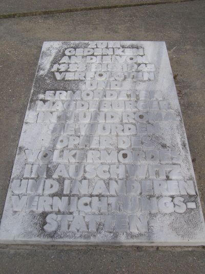 Gedenkstele Zigeunerlager Magdeburg Holzweg