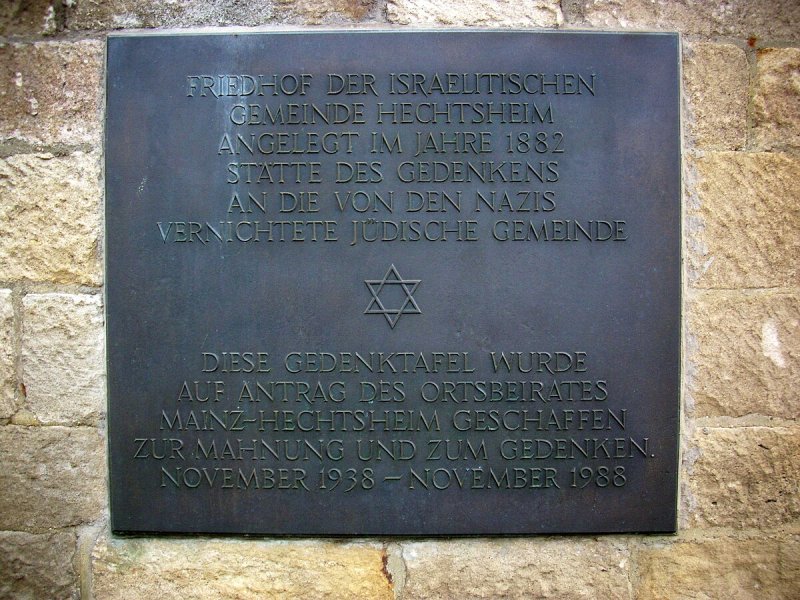 Jüdischer Friedhof Mainz-Hechtsheim