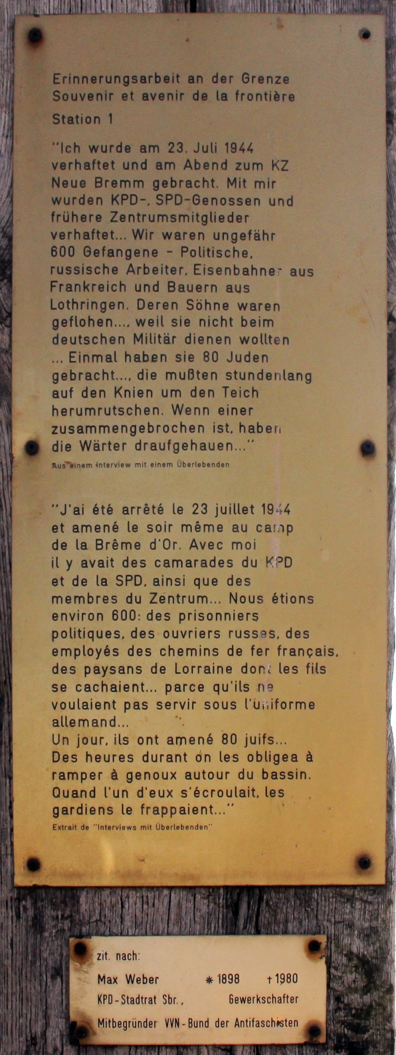 Erinnerungsarbeit an der Grenze Station 1